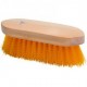 Bouchon brosse dure dos bois vernis 18 cm Orange fluo