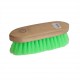 Bouchon brosse dure dos bois vernis 18 cm Vert Fluo