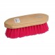 Bouchon brosse dure dos bois vernis 18 cm Rose