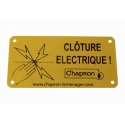 Plaque indicative pour cloture électrique kit de 4 plaques