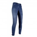 Pantalon Jodhpur femme Denim fond nylon/polyuréthane 3/4