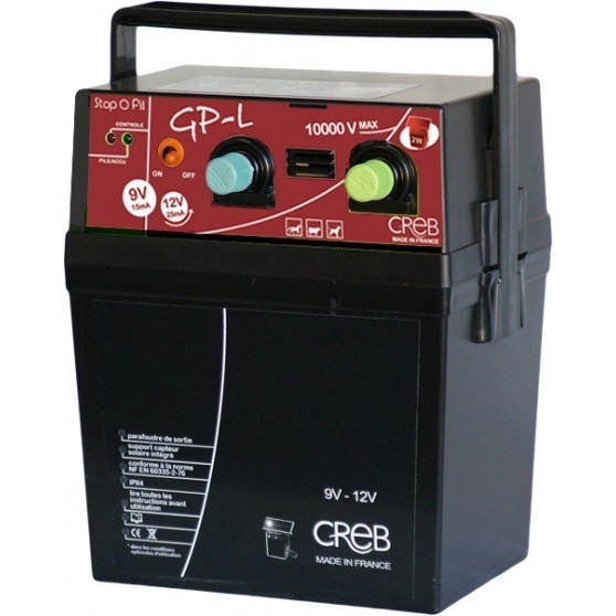 Electrificateur de cloture portable CREB GP-L 200 Millijoules
