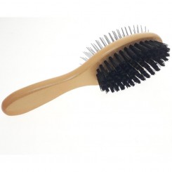 Brosse bois double face crinière cheval les indispensables EE