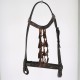 Bridon Espagnol catalona cuir sculpté DMH Equitation Noir