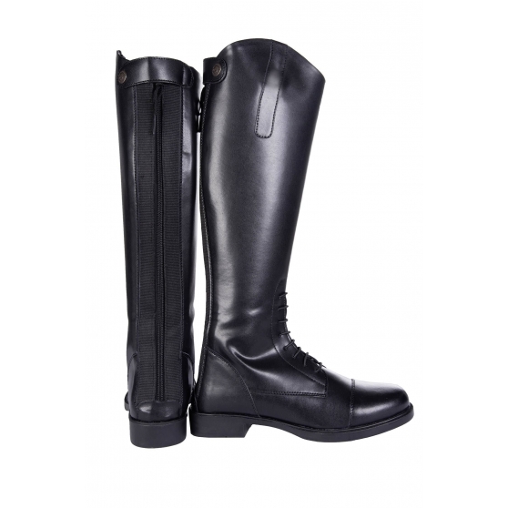 bottes-a-lacet-cuir-synthetique-courtes-larges-pour-dames