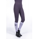 Leggings taille haute lilas foncé fond 1/1 en silicone