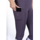 Leggings taille haute lilas foncé fond 1/1 en silicone