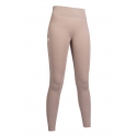 Leggings taille haute taupe foncé fond 1/1 en silicone