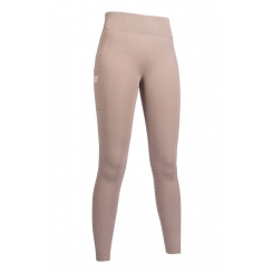 Leggings taille haute taupe foncé fond 1/1 en silicone