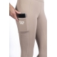 Leggings taille haute taupe foncé fond 1/1 en silicone