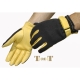 Gants cuir et maille TdeT