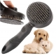 Brosse autonettoyante pour chien et chat