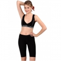 Kurze Fitness-Leggings Frau Baumwolle Lycra hergestellt in Europa